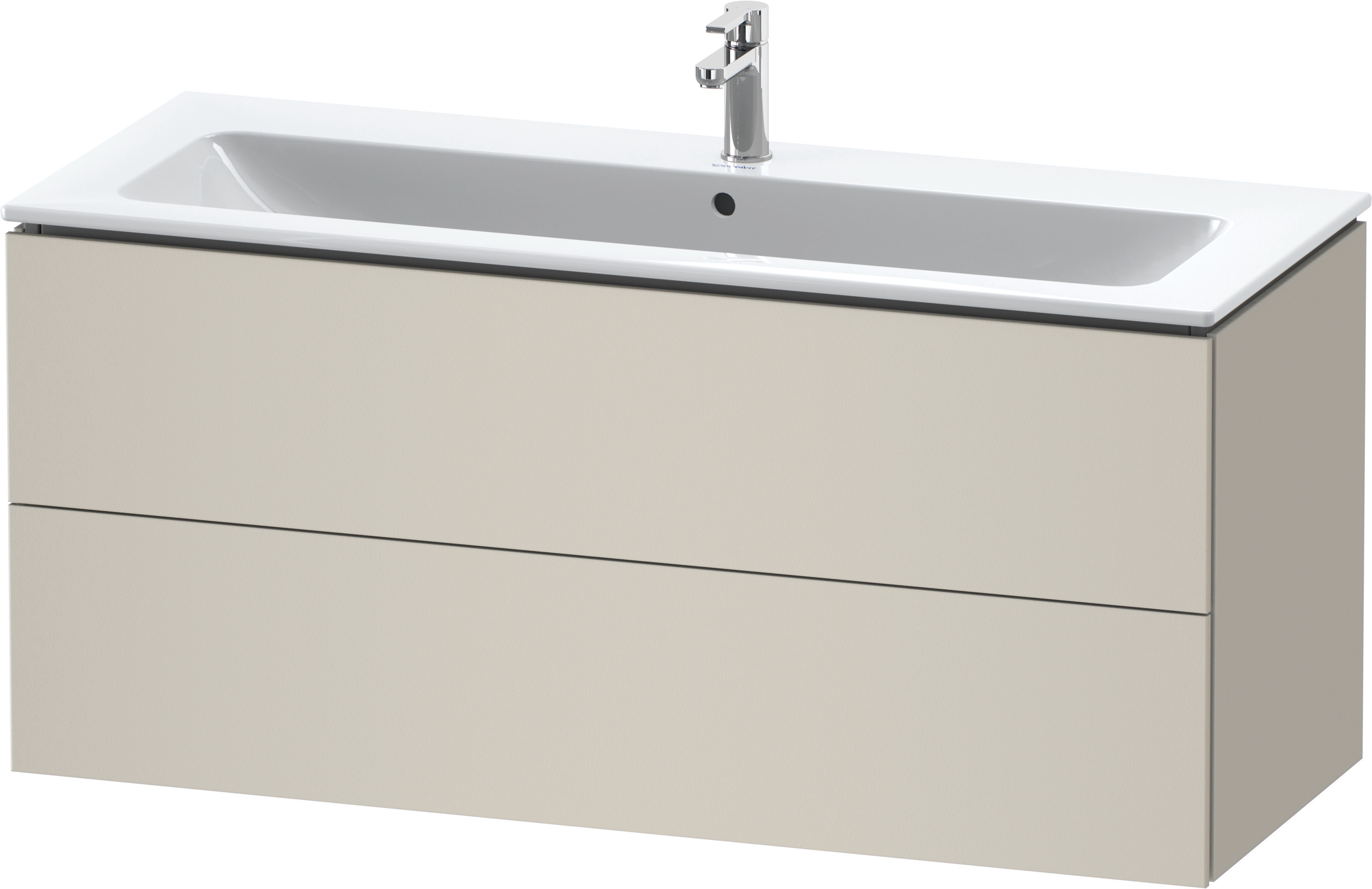 DU WTU wandh. L-Cube 481x1220x550mm 2 SchKa, f.233612, taupe