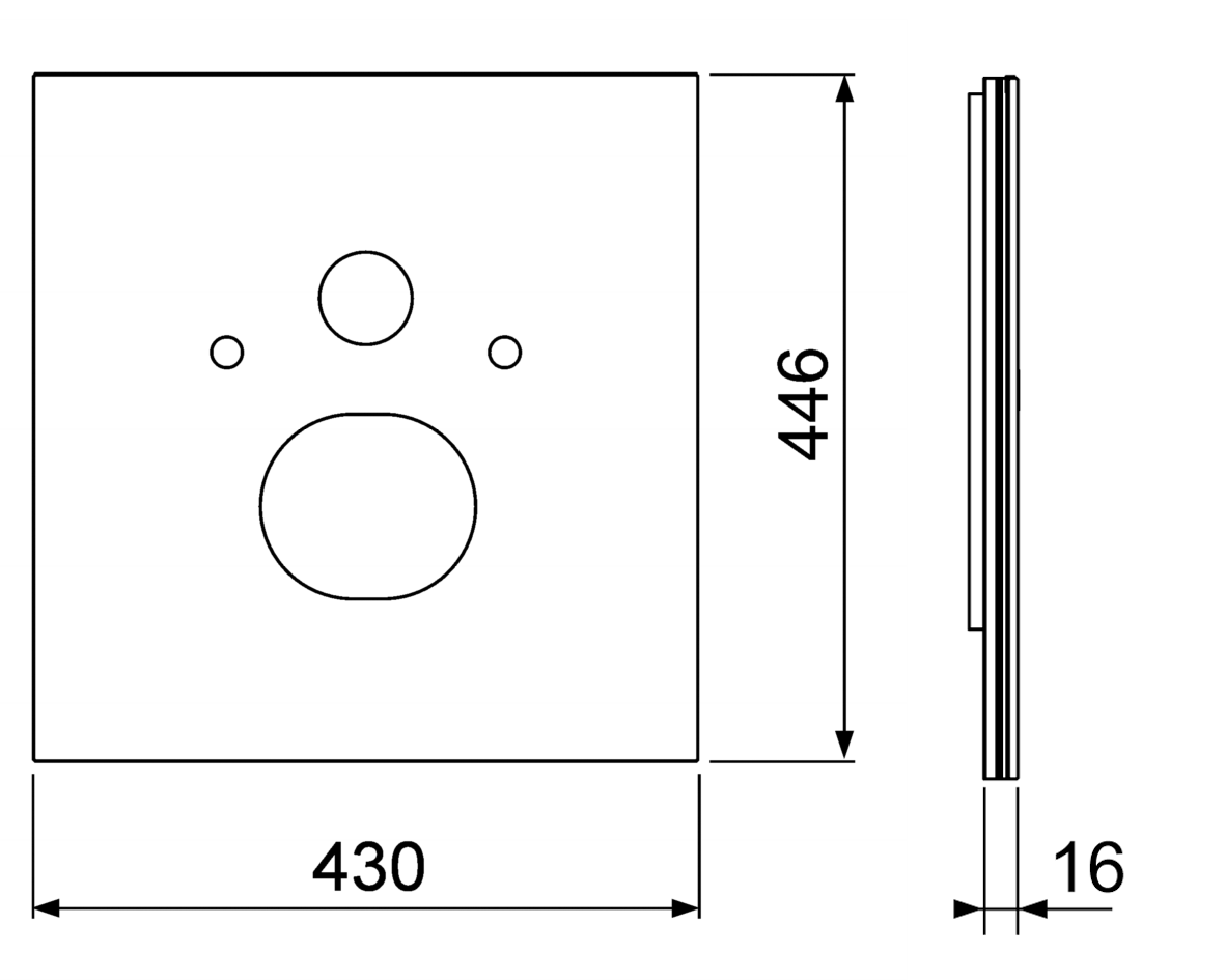 TECElux WC-Glasplatte f. Duravit SensoWash C, Glas schw. glzd.