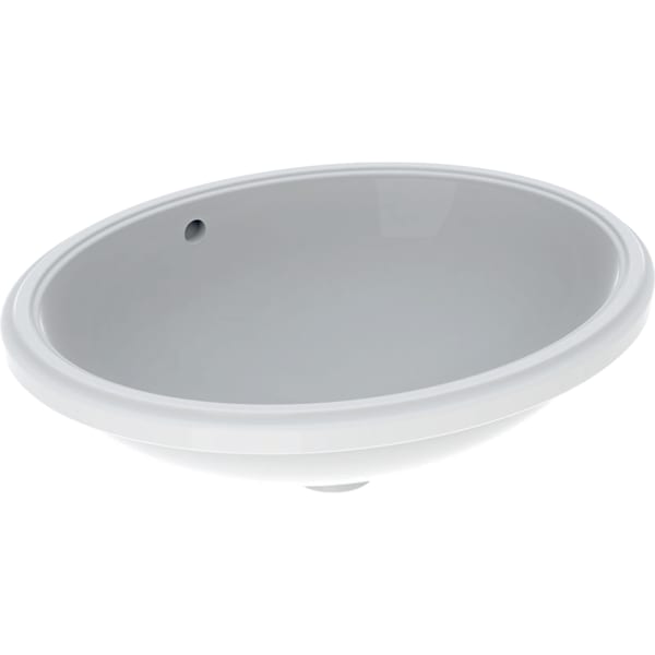 Geberit VariForm Unterbauwaschtisch, oval 56x46cm, o. Hl, m. Ül., weiß, KeraTect