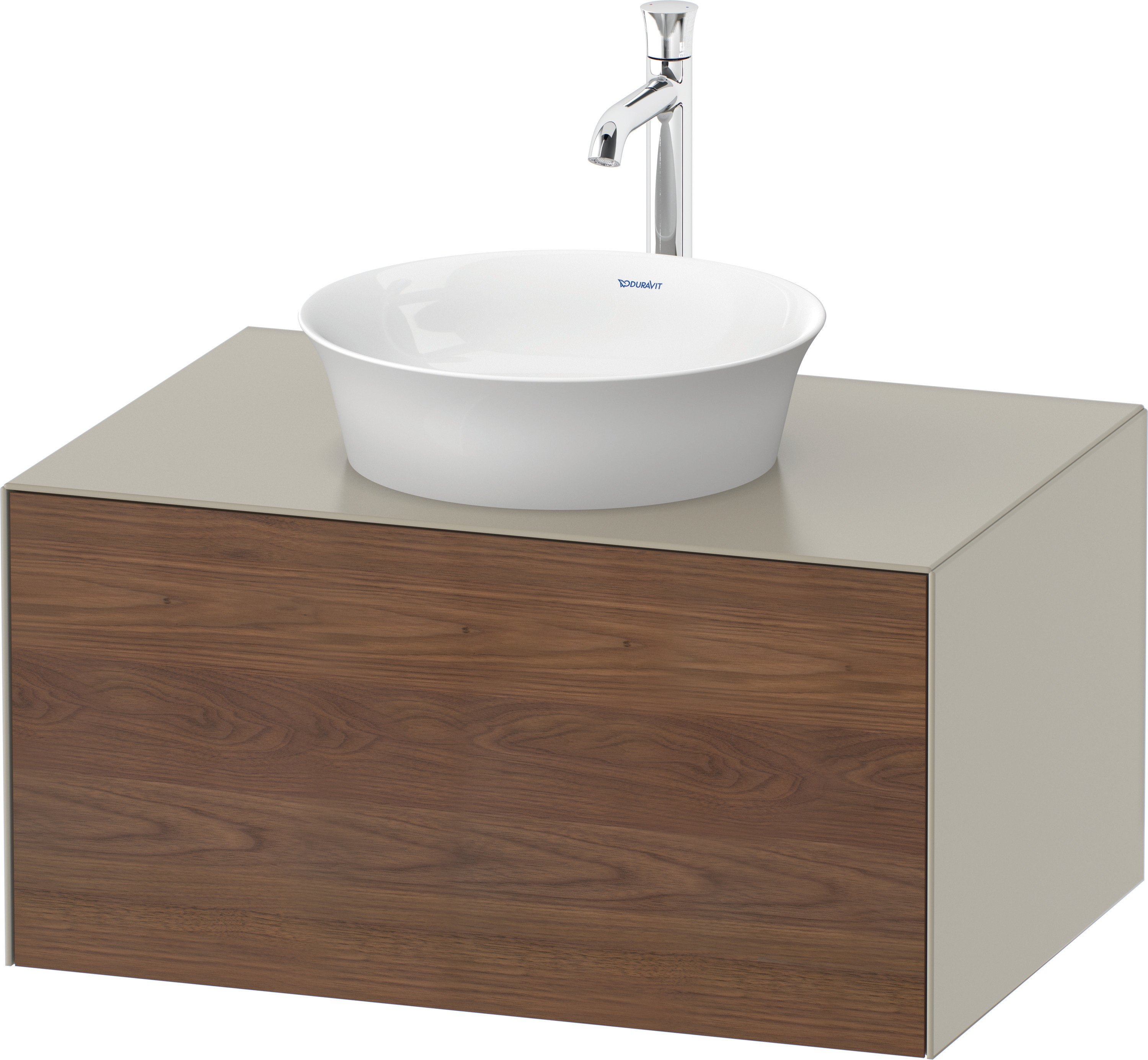 Duravit WTU White Tulip bodenstehend 751x350x410mm,A.Nussb.M/Taupe Sdm