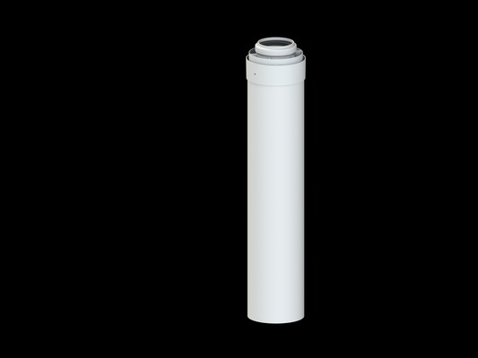 Brötje Verlängerungsrohr K60 KR1000 DN 60/100 konzentr. L=1000mm AL/PPs weiß