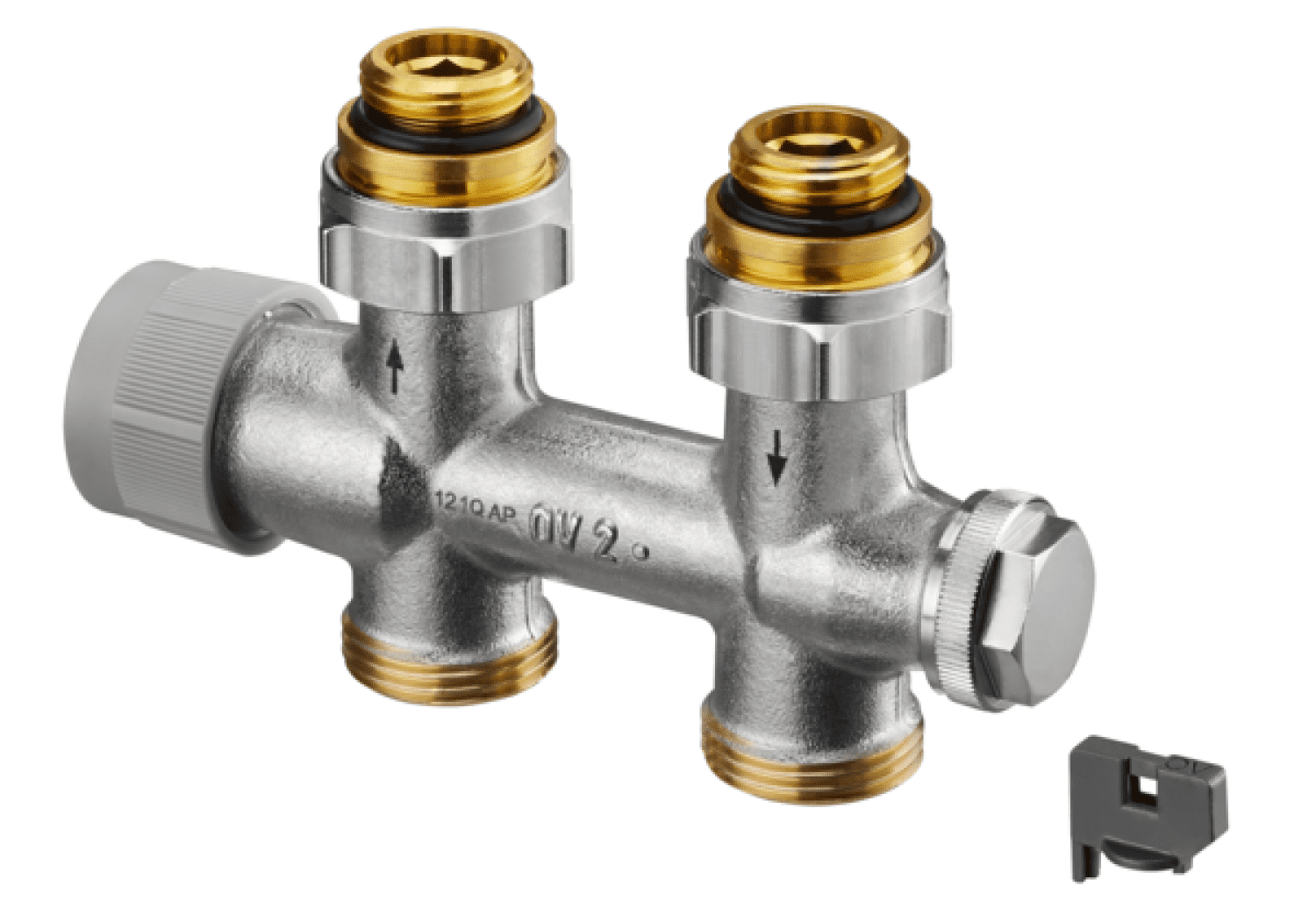 OVENTROP-Anschlussarmatur"Multiblock TQ" Dg, Rp 1/2 AG, mit "Q-Tech"