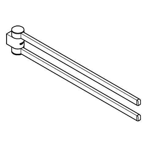 GROHE Handtuchhalter Selection 41063 2-armig schwenkbar warm sunset gebürstet