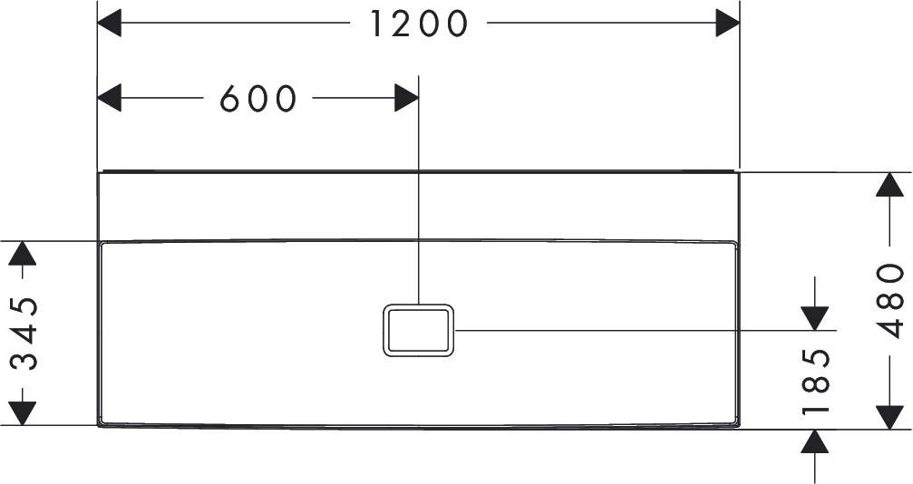 Hansgrohe Waschtisch Xevolos E 1200x480mm  ohne Überlauf, SmartClean weiß