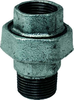 gebofittings Temperguss Gewindefittings 331 - Verschraubung flach 1", verz. gebofittings Temperguss Gewindefittings 331 - Verschraubung flach 1", verz.