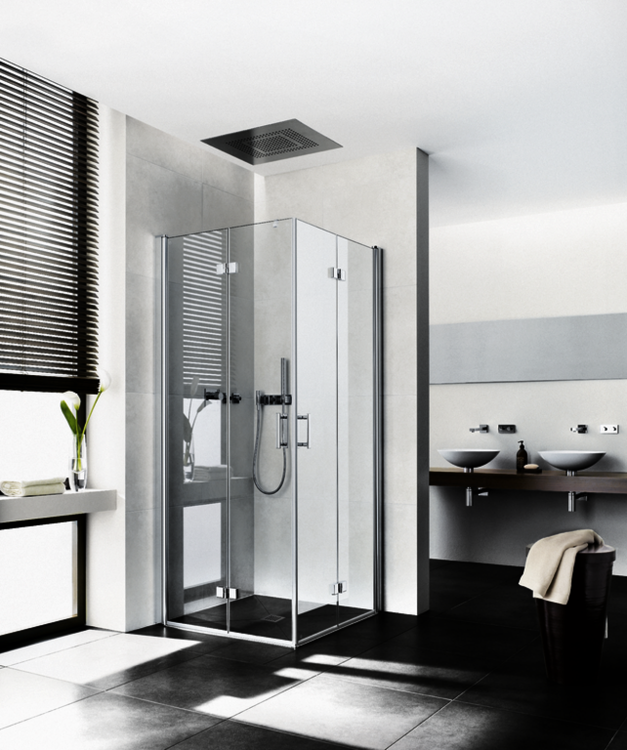 KR Kermi Eck-Halbt. li Diga 2CL 1000x 2000 BV: 980-1000 SIHG ESG klar Clean