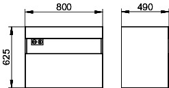 KEUCO WUB m.Ausz. Stageline 32862 Sd.u.Bel. 800x625x490mm inox