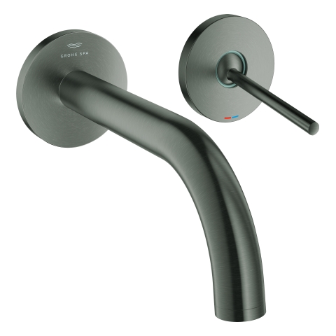 GROHE 2-L-WT-Wandbatterie Atrio 29410 FMS Ausladung 185mm hard graphite geb.