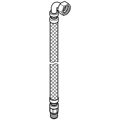 GROHE Druckschlauch 45461 flexibel M12x1 x 1"x3/8" chrom
