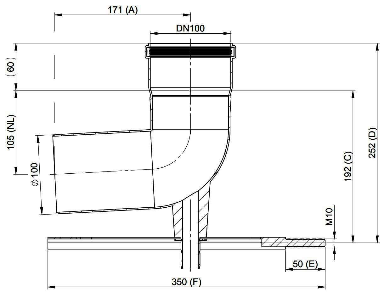 MHG Schachteinführung DN 100 mit Auflager