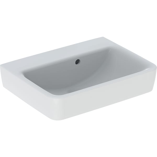 Geberit Renova Plan Handwaschbecken, 50x38cm o. Hl., m. Ül., weiß, KeraTect