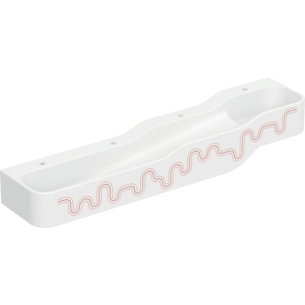 Geberit Bambini Spiel/Waschlandschaft B:180cm 4 Waschpl., tieferes B li, 4 Hl., rot