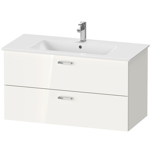 DU XBase Möbel-Set 1030x490mm, WT,WTU m. Schubk.2, Spiegel, Weiß glänzend