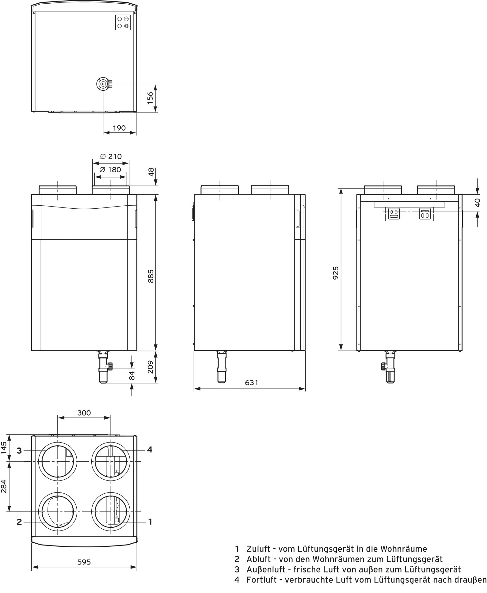 Vaillant recoVAIR VAR 360/4 E zentrales Lüftungsgerät
