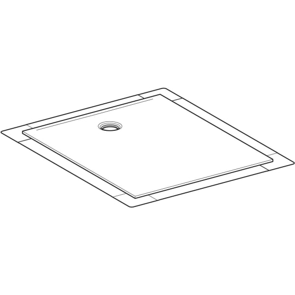 Geberit CleanFloor30 Duschfläche 120 x 100 cm integriert, mit Dichtvlies, weiss matt