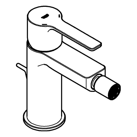 GROHE EH-Bidetbatterie Lineare 33848_1 Einlochmontage hard graphite gebürstet
