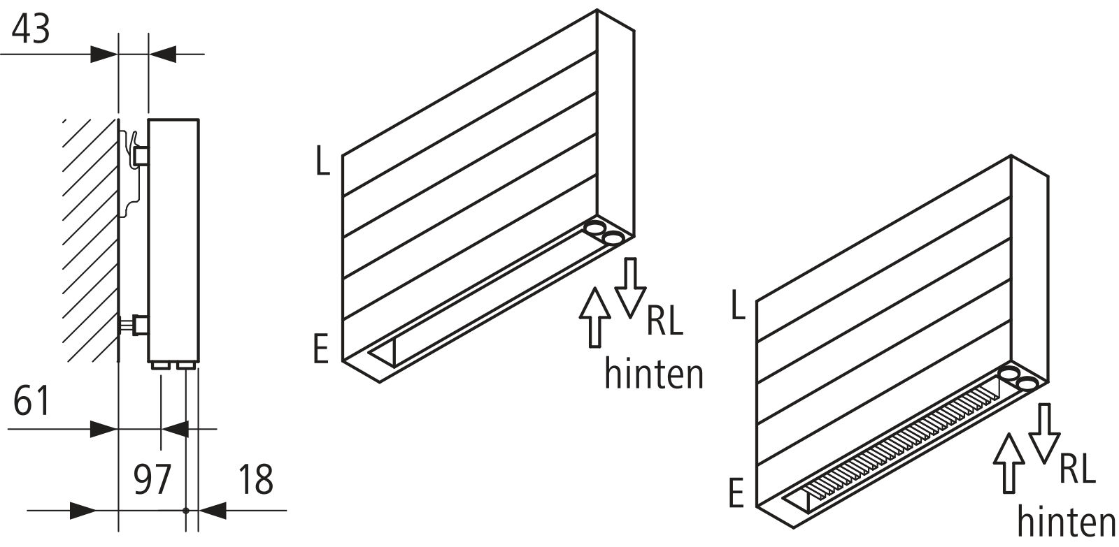Kermi Heizwand HHN Typ20 BH630x72x1000mm QN1027, weiß, 6bar, o. Abd, AB 12