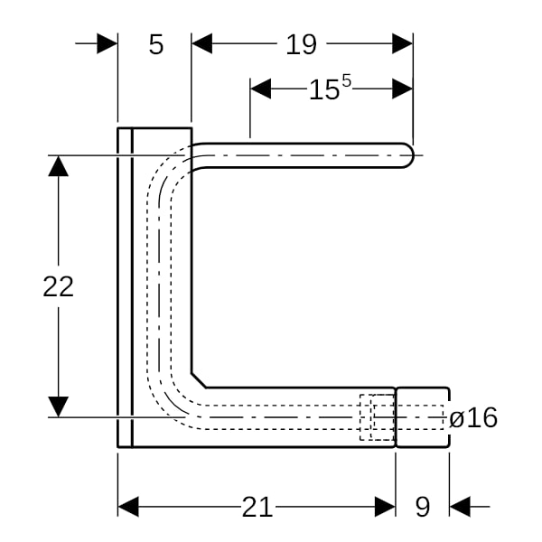 Geberit Anschlussbox Typ C d16
