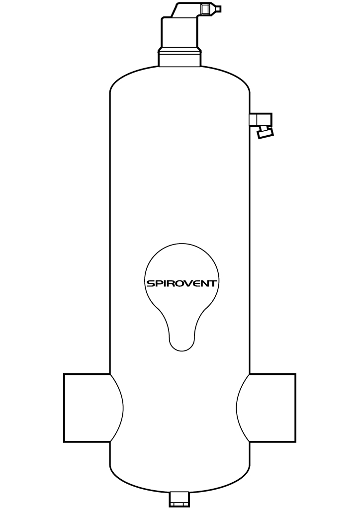 Spirotech Luftabscheider SpiroVent Hi-flow DN 50 - Schweißst., 10 bar / 110 Grad