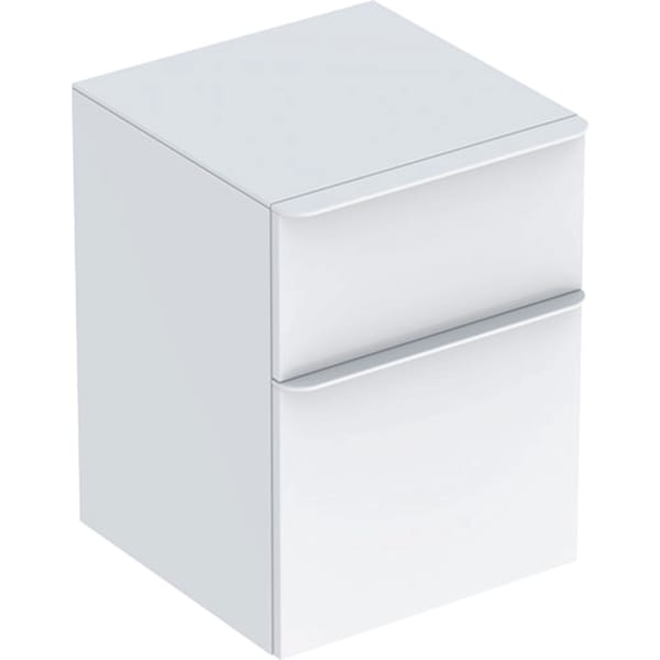 Geberit Smyle Seitenschrank, eckig mit zwei Schubladen, 45x60x47cm, weiß