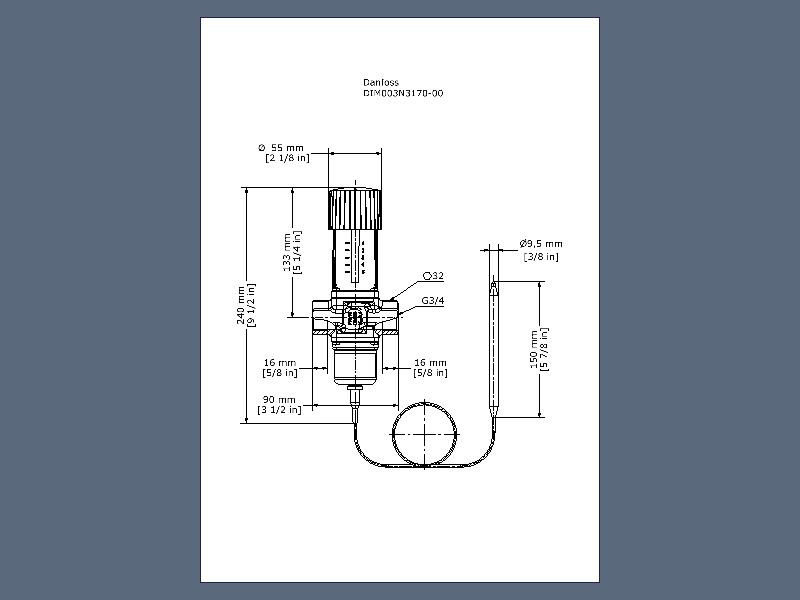 Danfoss Thermostatventil 3/4" AVTA 20