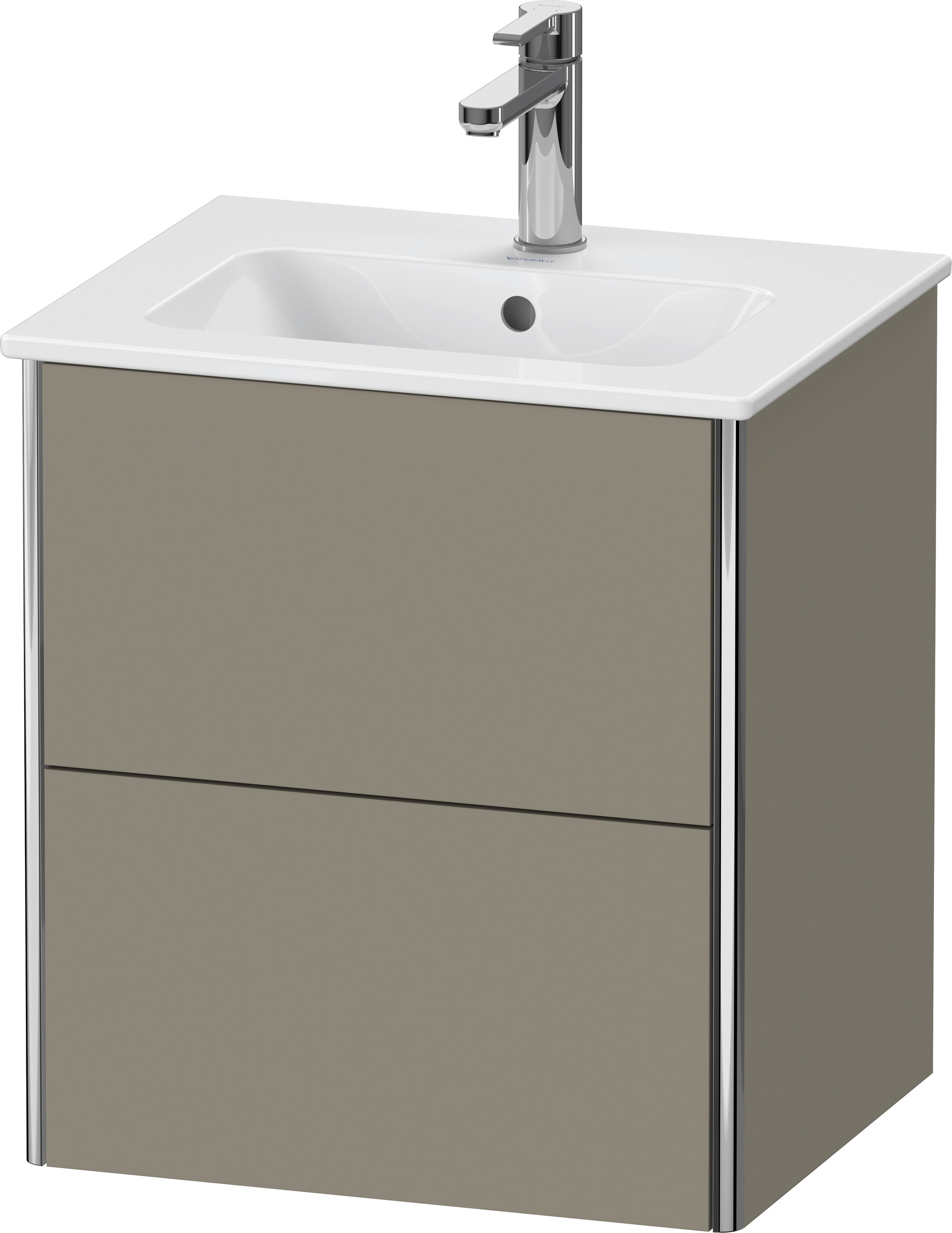 Duravit WTU XSquare wandhängend, 2 Schubk. 560x510x418mm, Steingrau Seidenmatt