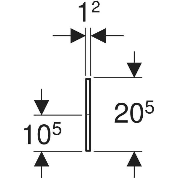 Geberit Bambini Dekorblende, Front für 4 WT-Arm., tieferes Becken li, rot