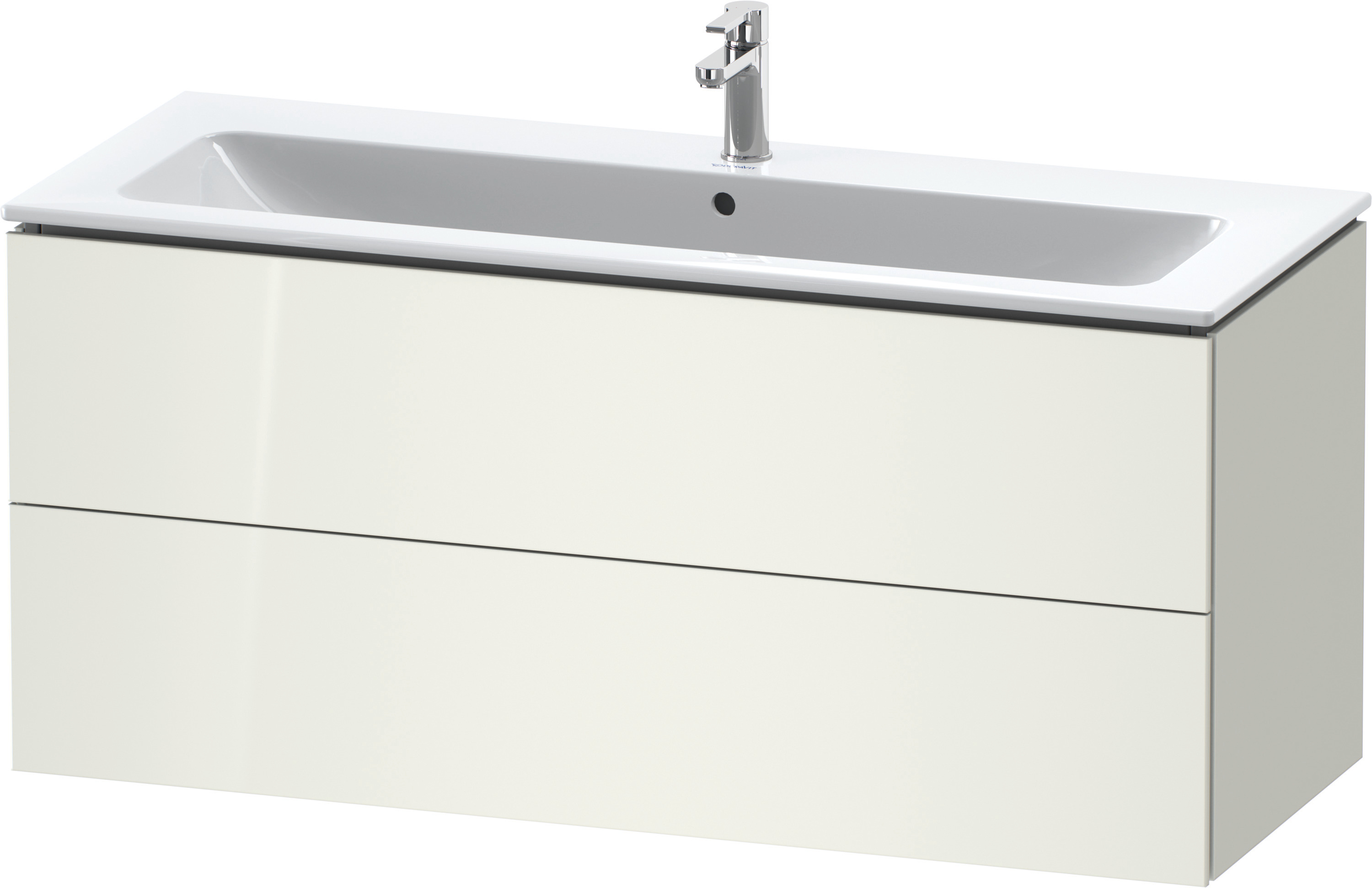 DU WTU wandh. L-Cube 481x1220x550mm 2 SchKa, f.233612, weiß hgl (dekor)