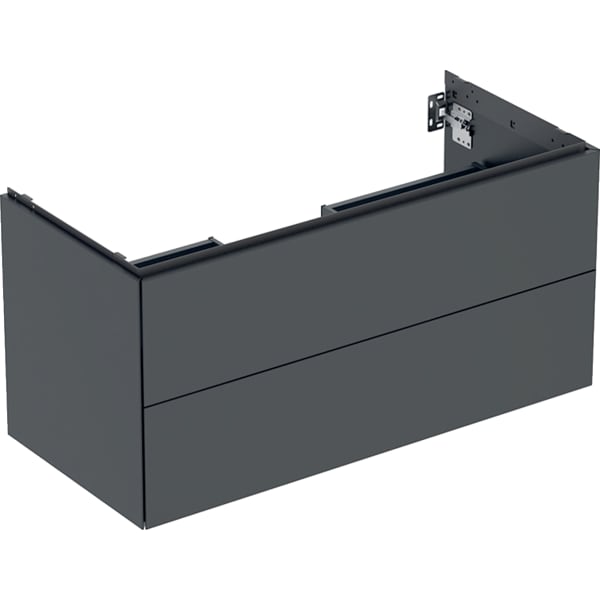 Geberit ONE Unterschrank für WT/-Platte 2 Schubl., 103,6x50,4x47cm, schwarz matt