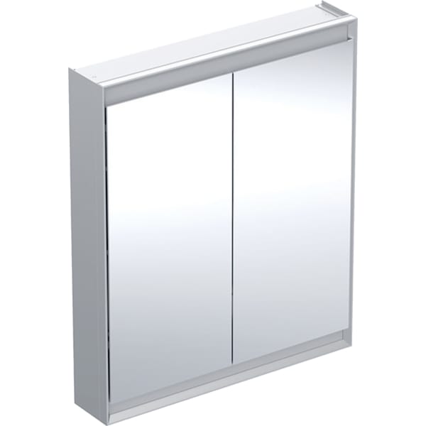 Geberit ONE Spiegelschrank mit ComfortLight 2 Türen, AP-Mont., 75x90x15cm, alu.