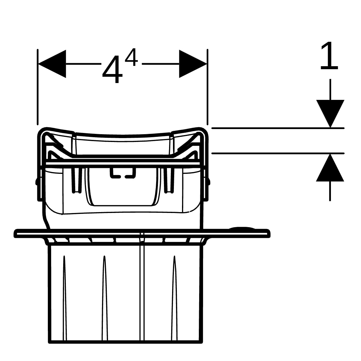 Geberit CleanLine80 Duschrinne 30-110cm schwarzchrom / gebürstet