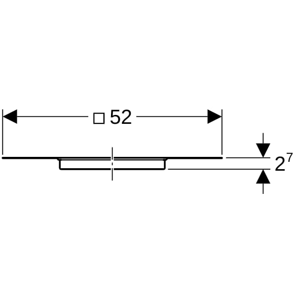 Geberit Pluvia Anschlussblech universell CrNi-Stahl 1.4404