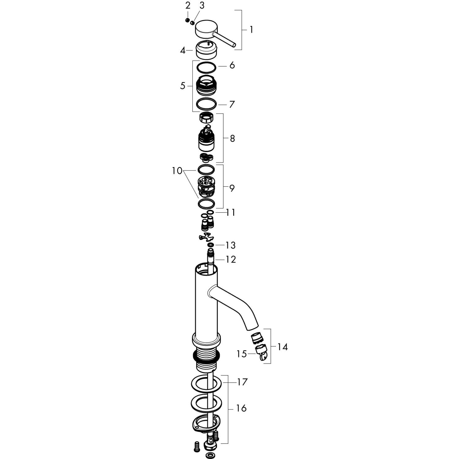 Hansgrohe Tecturis S Standventil 80 ohne Ablaufgarnitur chrom