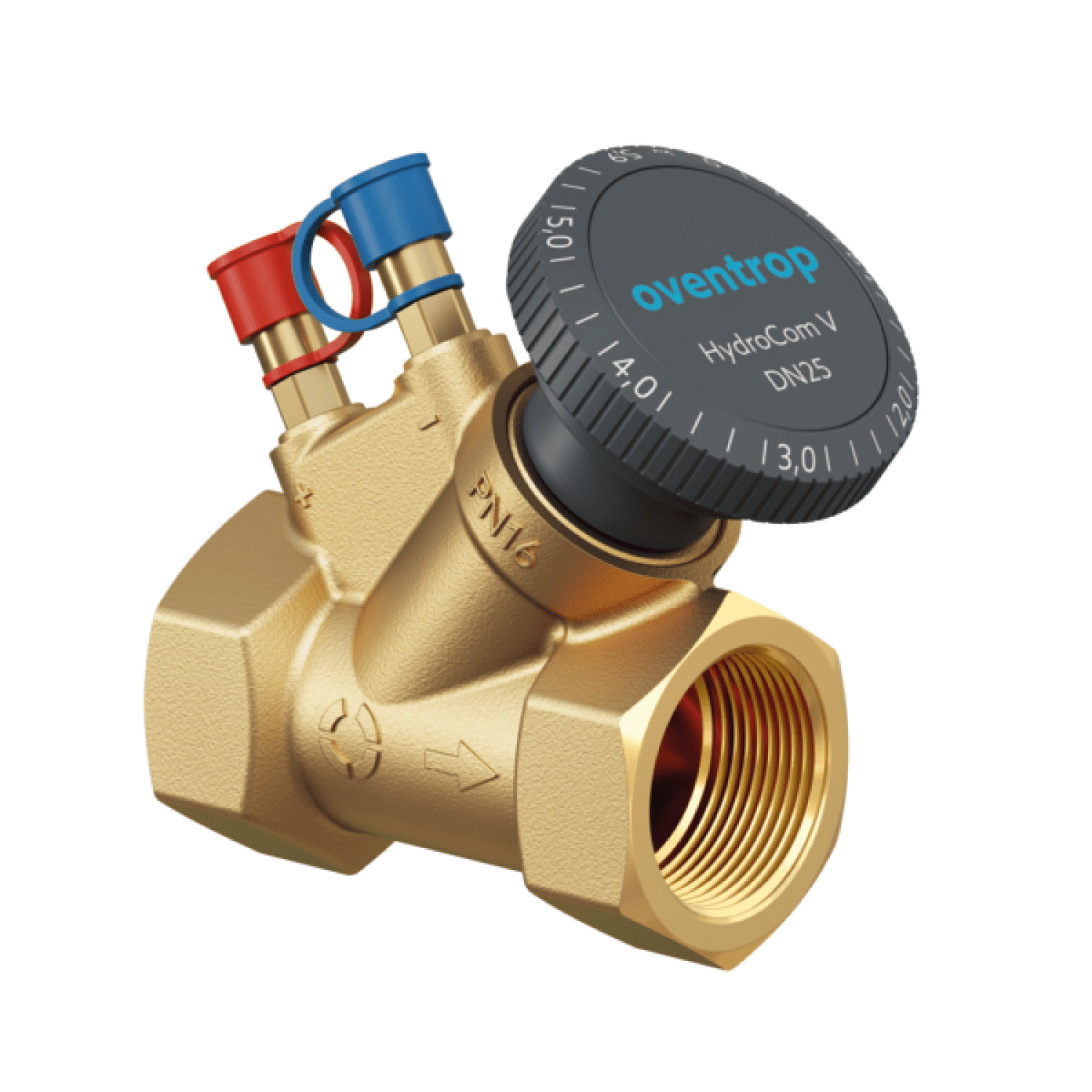 Strangregulierventil HydroCom V PN16 DN20, Rp3/4 IG, HydroPort, EZB