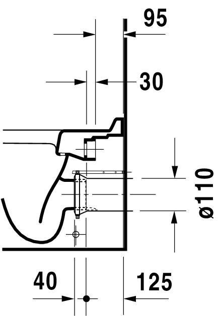 DU Stand-WC Starck 3 560 mm Tiefspüler, Abgang waagrecht, weiß