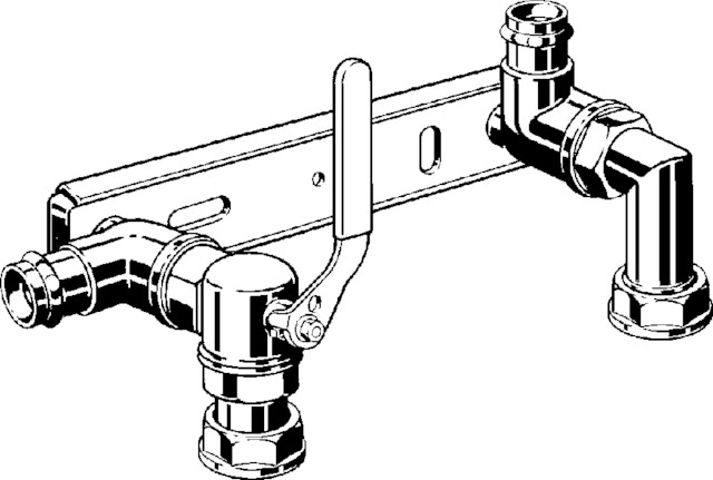 Viega Montageeinheit G2343 in R1 x Rp1 x 28mm Stahl