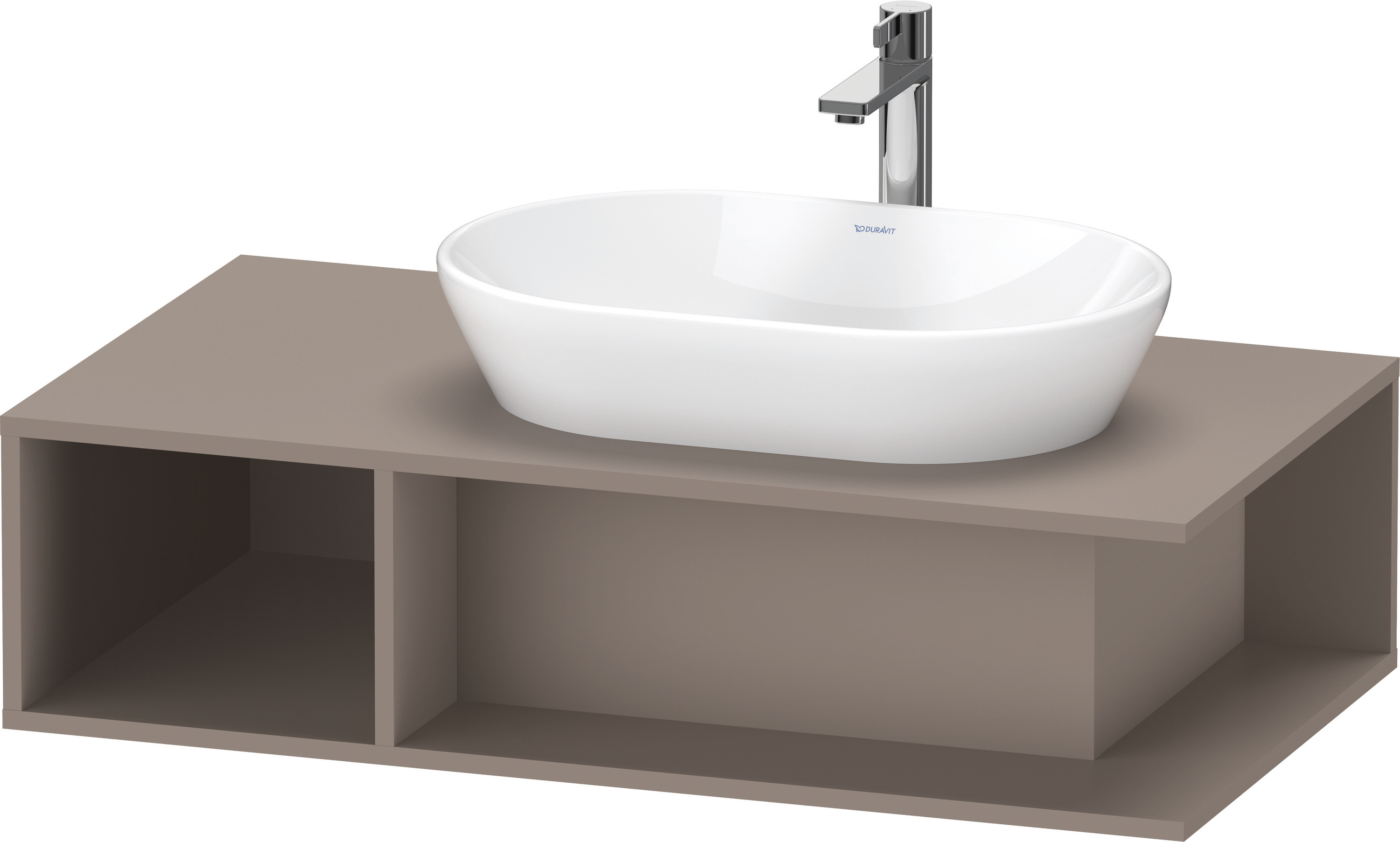 Duravit D-Neo WTU wandh.,1 offenes Fach l., 260x1000x550mm, Basalt Matt