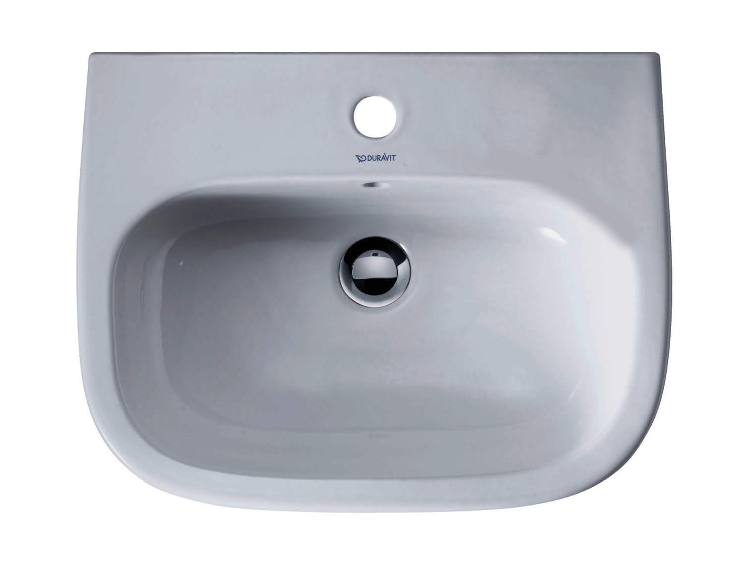 DU Waschtisch D-Code 550 mm mit ÜL, mit HLB, 1 HL, weiß