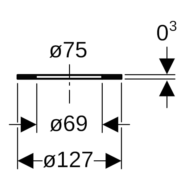 Geberit PE Flanschdichtung di69x3