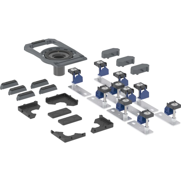 Geberit DW-Abl. mit 10 Füßen f. CleanFloor30 Duschfläsche integr., stockwerksdurchdr.