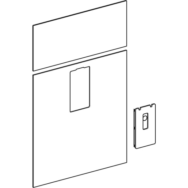 Geberit Frontverkleidung für Geberit Monolith für WT, B: 73cm Glas umbra
