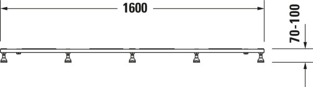 Duravit Fußgestell für Duschwanne Tempano 1600x800mm