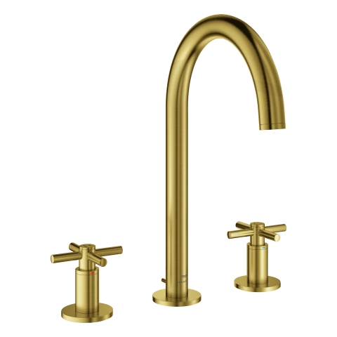 GROHE 3-Loch-WT-Batterie Atrio 20643 Rohrauslauf Kreuz-Griff cool sunrise geb