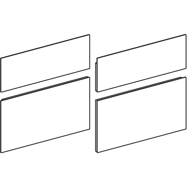 Geberit Set Schubladenfront für Xeno2 US 2 Schubladen, Breite WT 120 cm, weiß