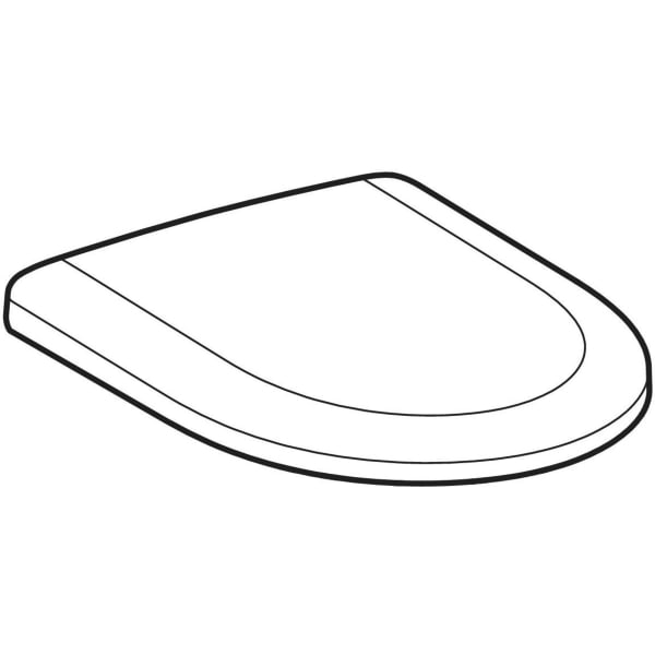 Geberit Renova WC-Sitz, Befestigung von oben mit Absenkautomatik, Quick Release, weiß