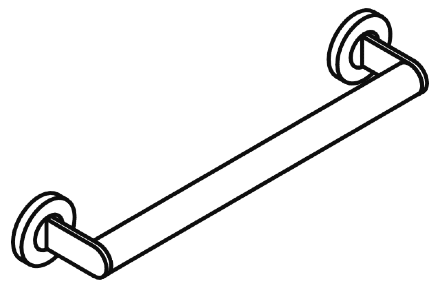 HEWI Haltegriff, d:32, L:400mm, plvb dgrau tiefmatt