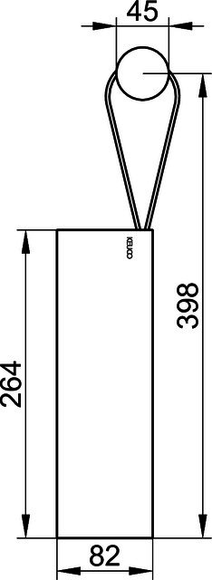 KEUCO Duschabzieher Universalartikel 04959, m.klebbarer Wandhalt. trüf. (RAL 7006)