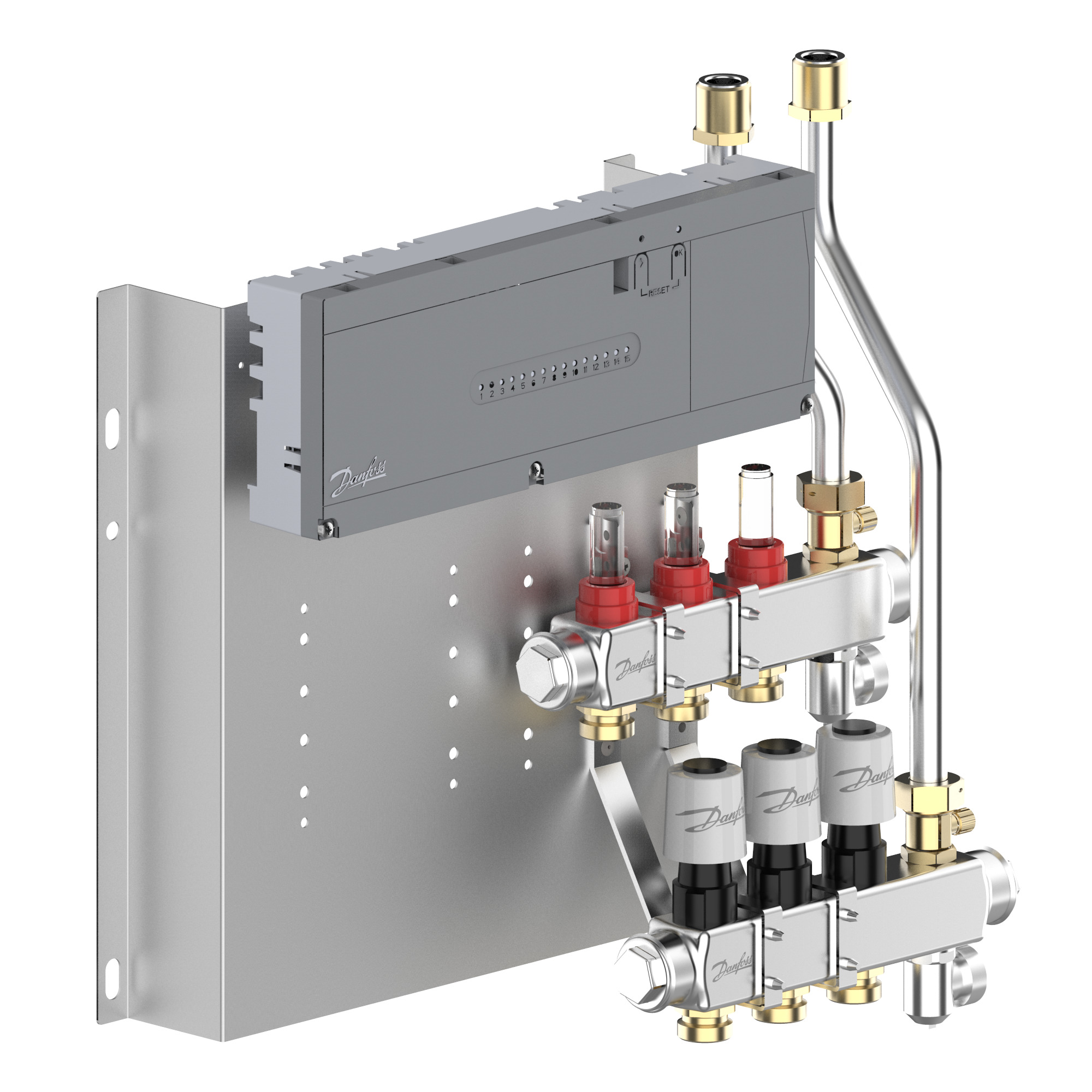Danfoss Heizkreisverteiler Typ SGCi 3 HK u. Icon2 Hauptregler, TWA-A 230V