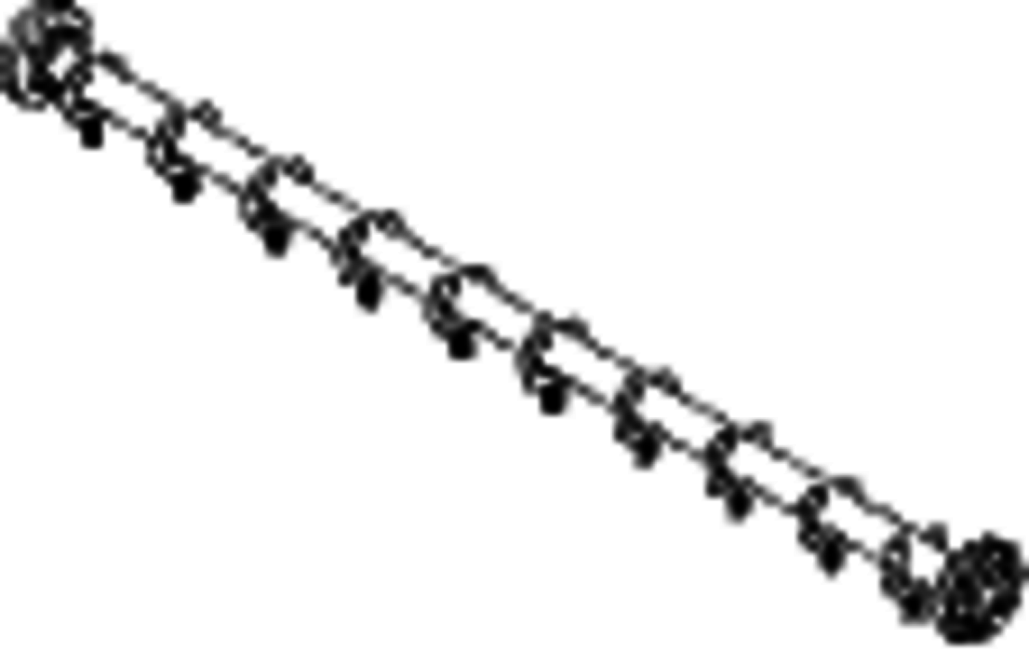 HEWI VH-Stange Ser 801, L:1025mm, 10 Ringe, suizidhemmend reinweiß