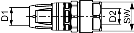 TECElogo-Push Übergangsverschraubung Standard Messing, Dim. 20 x 18 mm